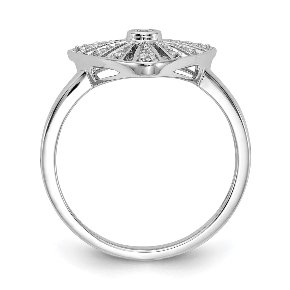 14k White Gold Real Diamond Vintage Ring