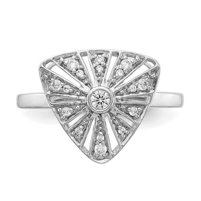 14k White Gold Real Diamond Vintage Ring