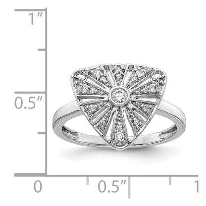 14k White Gold Real Diamond Vintage Ring