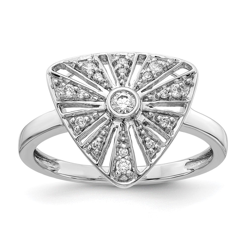 14k White Gold Real Diamond Vintage Ring
