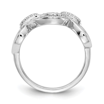 14k White Gold Real Diamond Fancy Ring