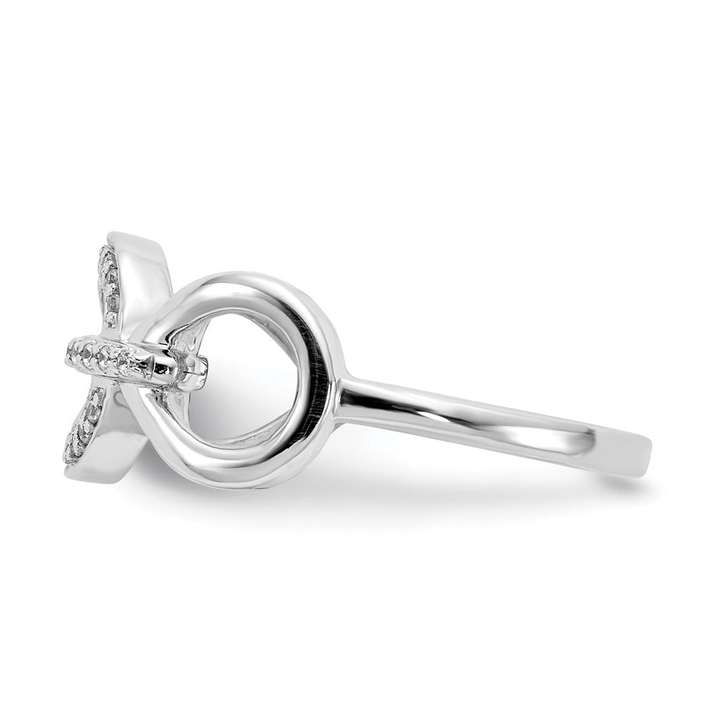 14k White Gold Real Diamond Fancy Ring