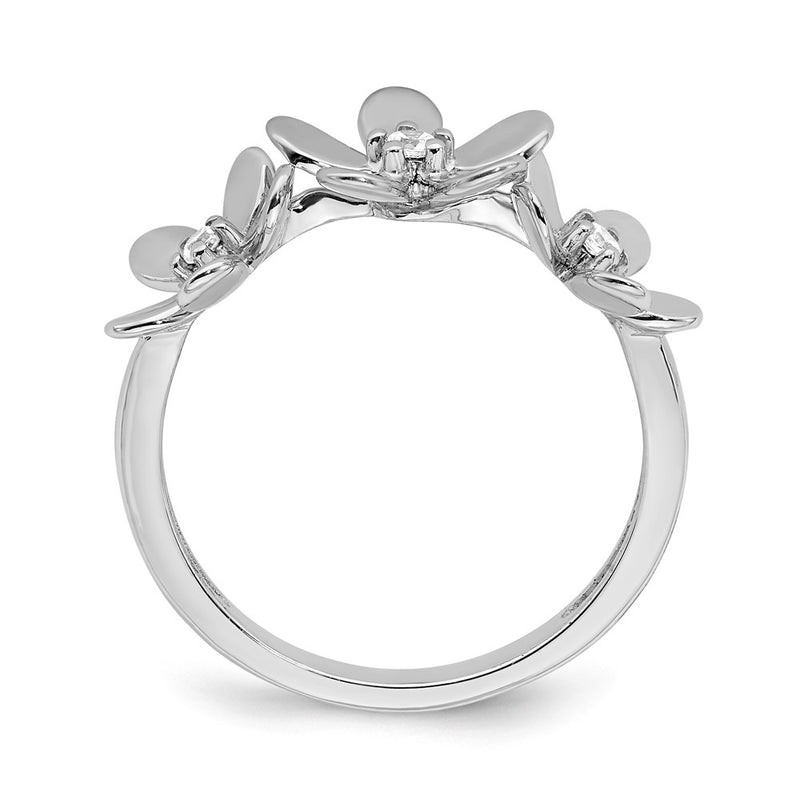 14k White Gold Real Diamond Ring