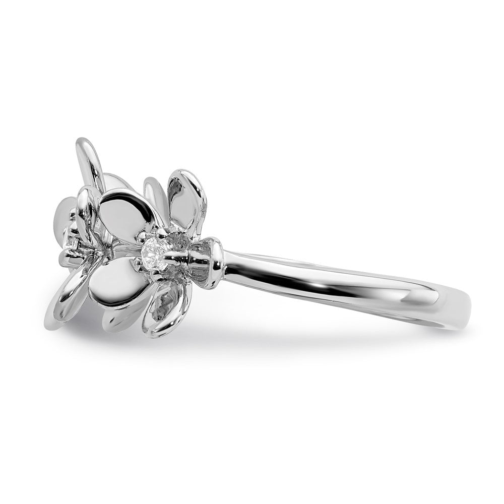 14k White Gold Real Diamond Ring