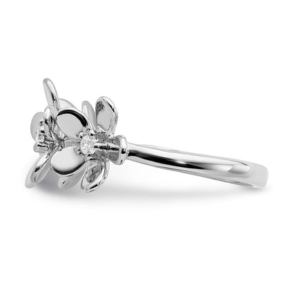 14k White Gold Real Diamond Ring