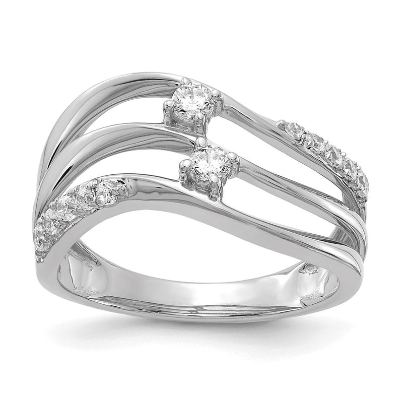 14k White Gold Real Diamond Ring