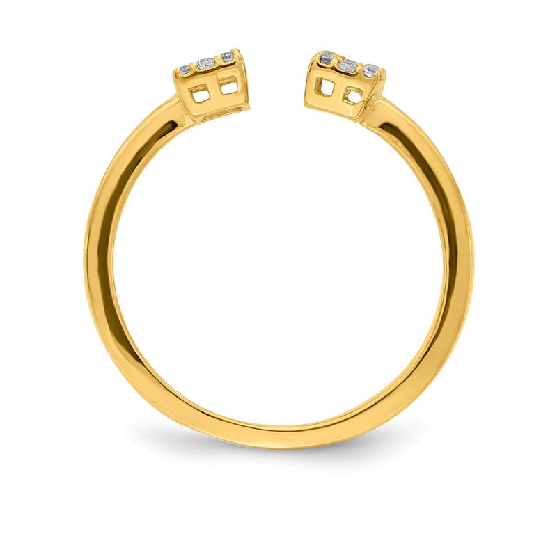 14k White Gold Real Diamond Ring
