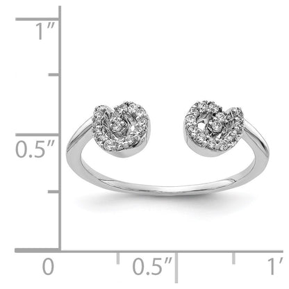 14k White Gold Real Diamond Ring