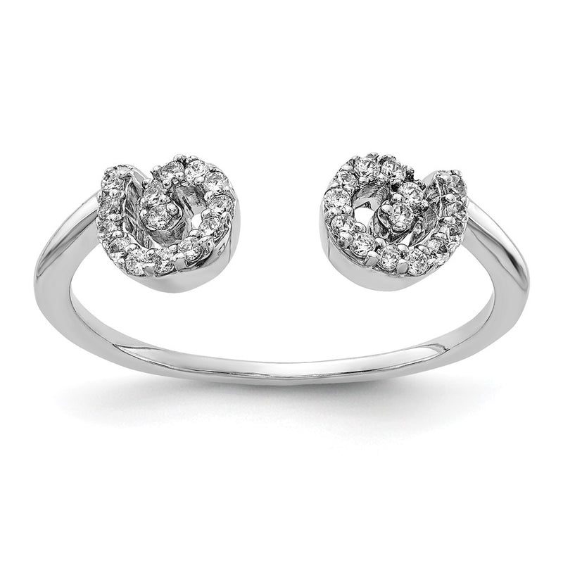 14k White Gold Real Diamond Ring