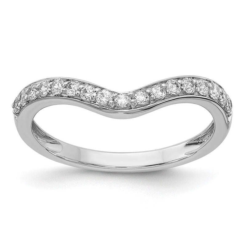 14k White Gold Real Diamond Ring Guard