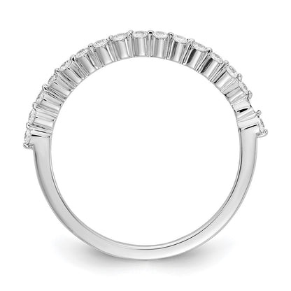 14k White Gold Fancy Real Diamond Band