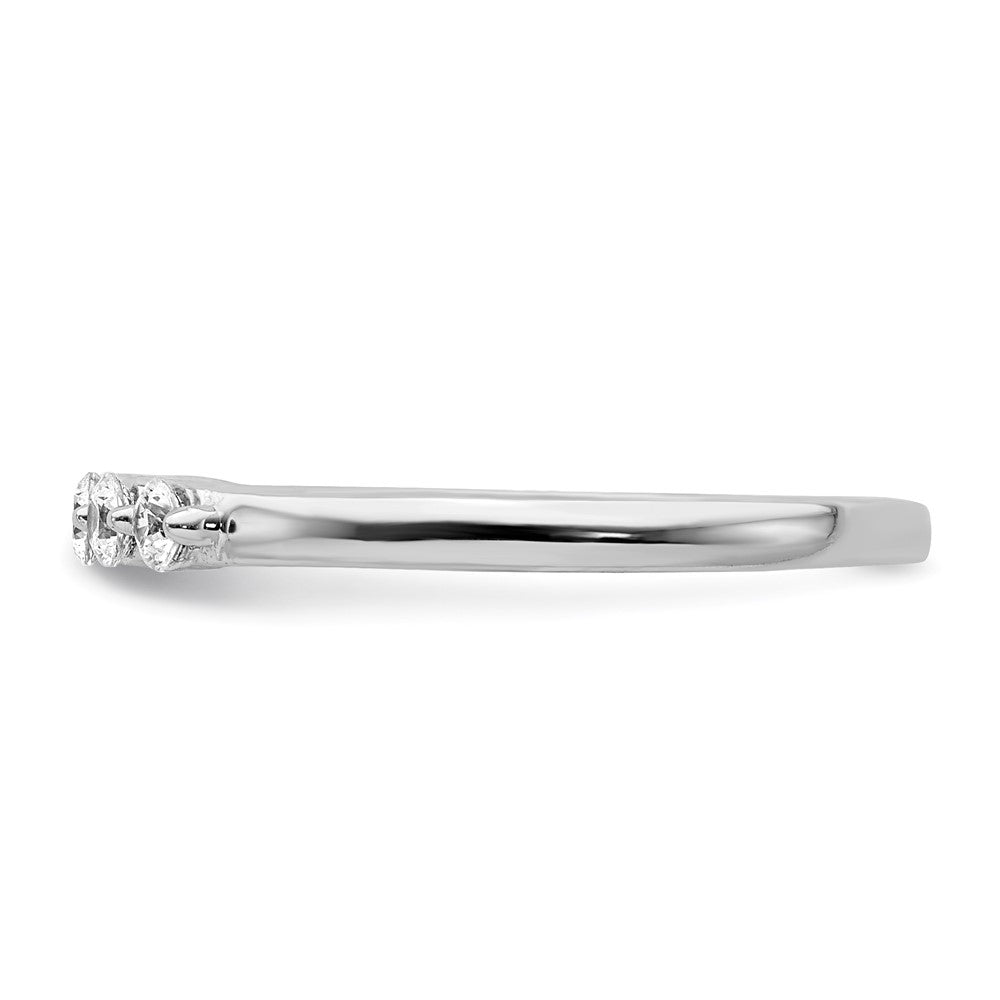 14k White Gold 5-stone Real Diamond Ring