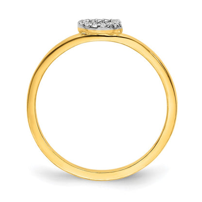 14k Yellow Gold Real Diamond Initial Q Ring