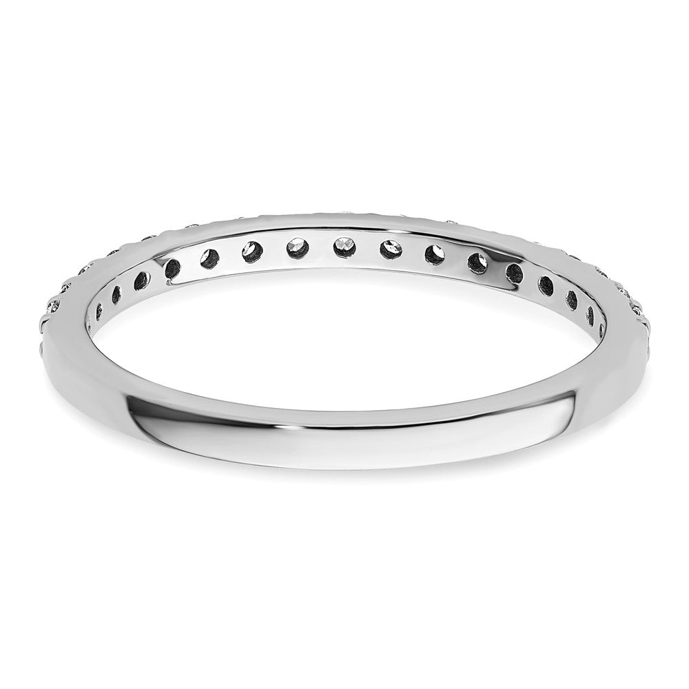 14k White Gold Real Diamond Band