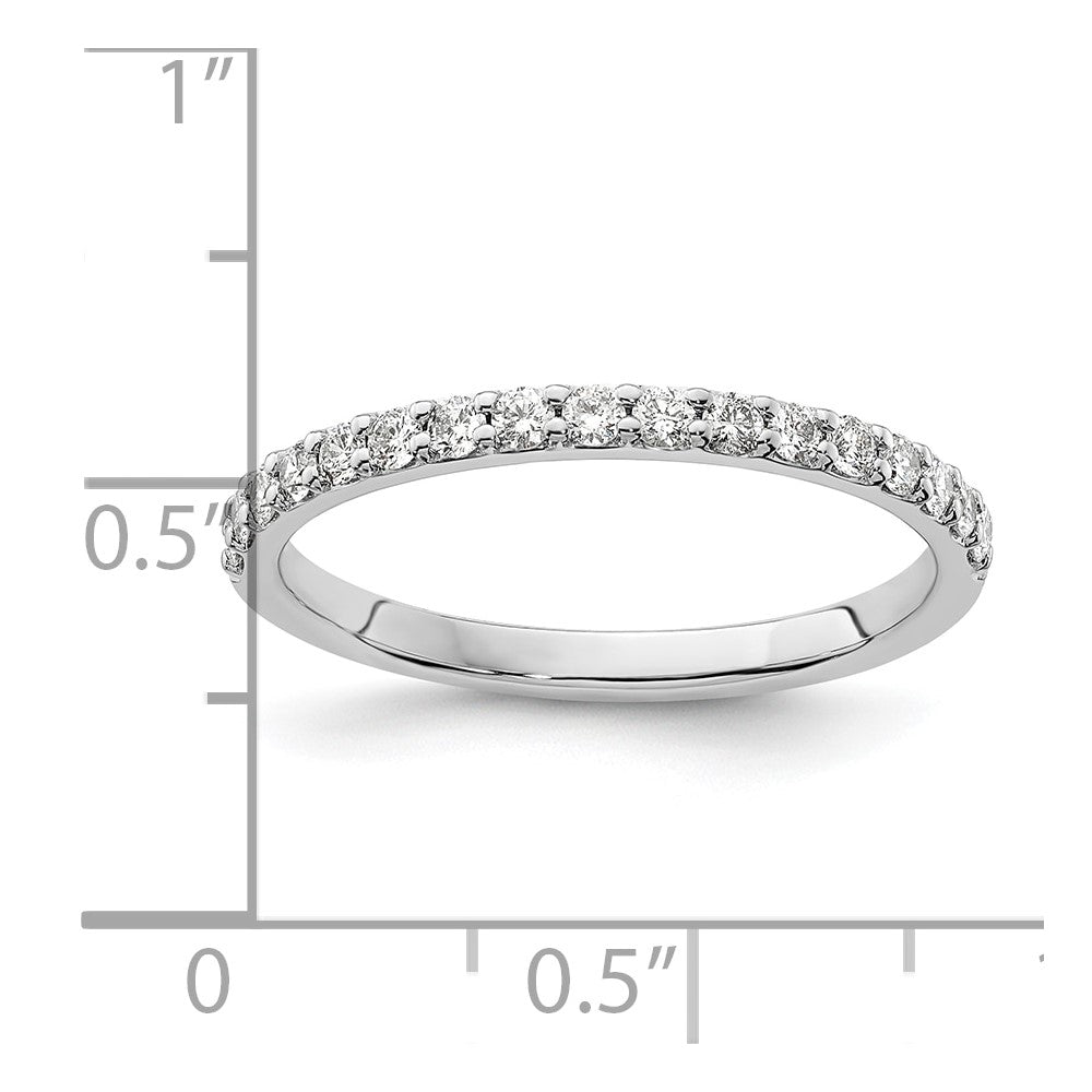 14k White Gold Real Diamond Band