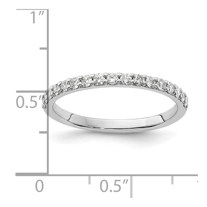 14k White Gold Real Diamond Band