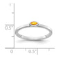 Solid 14k White Gold Bezel-set Marquise Simulated Citrine Ring