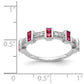 14k White Gold Fancy Real Diamond and Ruby Ring