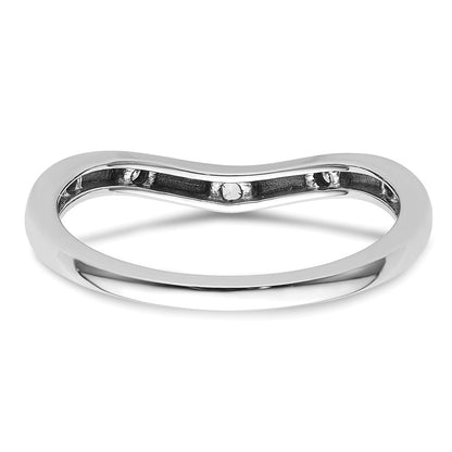 14k White Gold 5-stone Curved Real Diamond Ring
