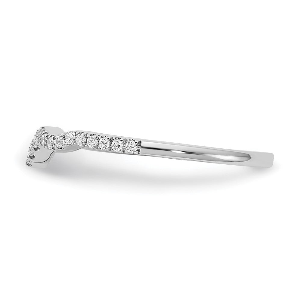 14k White Gold Real Diamond Wedding Band