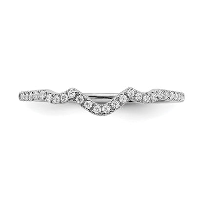 0.13ct. CZ Solid Real 14k White Gold Wedding Wedding Band Ring