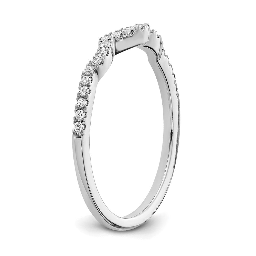14k White Gold Real Diamond Wedding Band
