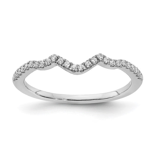 0.13ct. CZ Solid Real 14k White Gold Wedding Wedding Band Ring