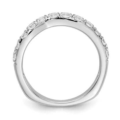 14k White Gold Real Diamond Wedding Band