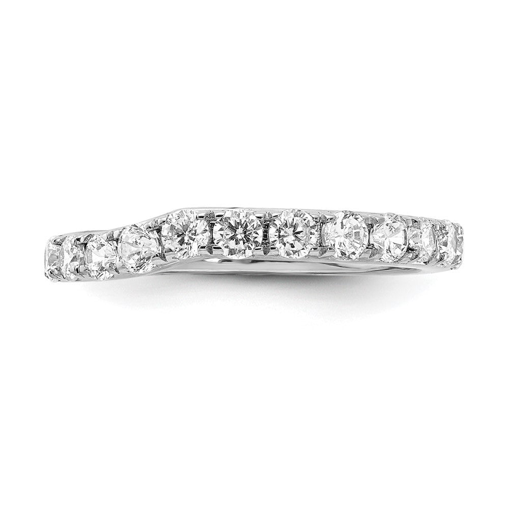 14k White Gold Real Diamond Wedding Band