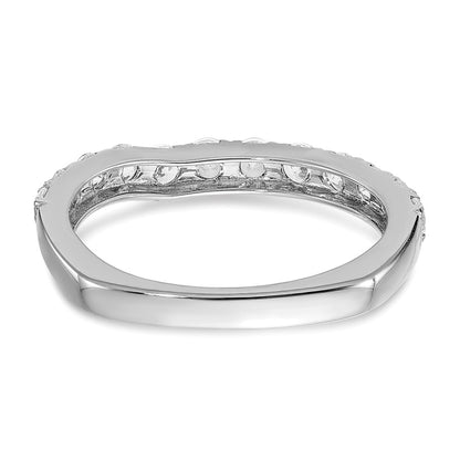 14k White Gold Real Diamond Wedding Band