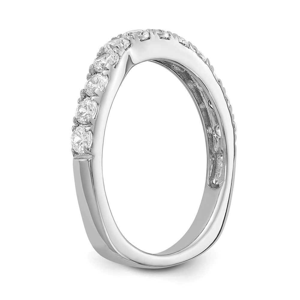 14k White Gold Real Diamond Wedding Band