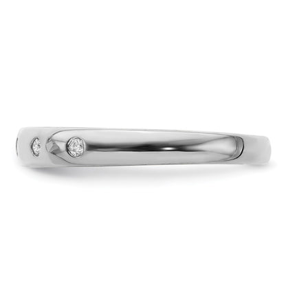 14k White Gold 5-stone Real Diamond Ring