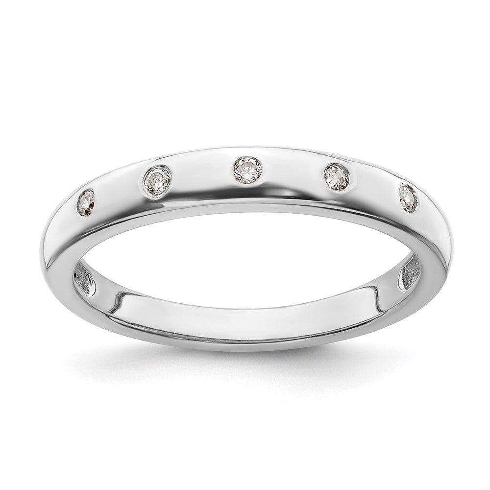14k White Gold 5-stone Real Diamond Ring