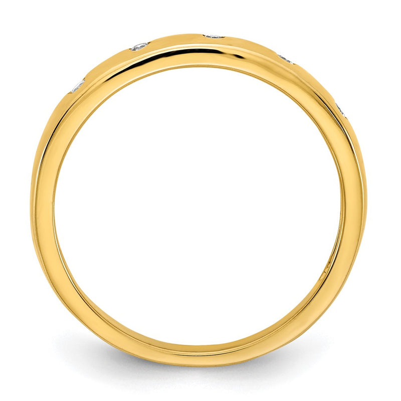 14K Yellow Gold 5-stone Real Diamond Ring