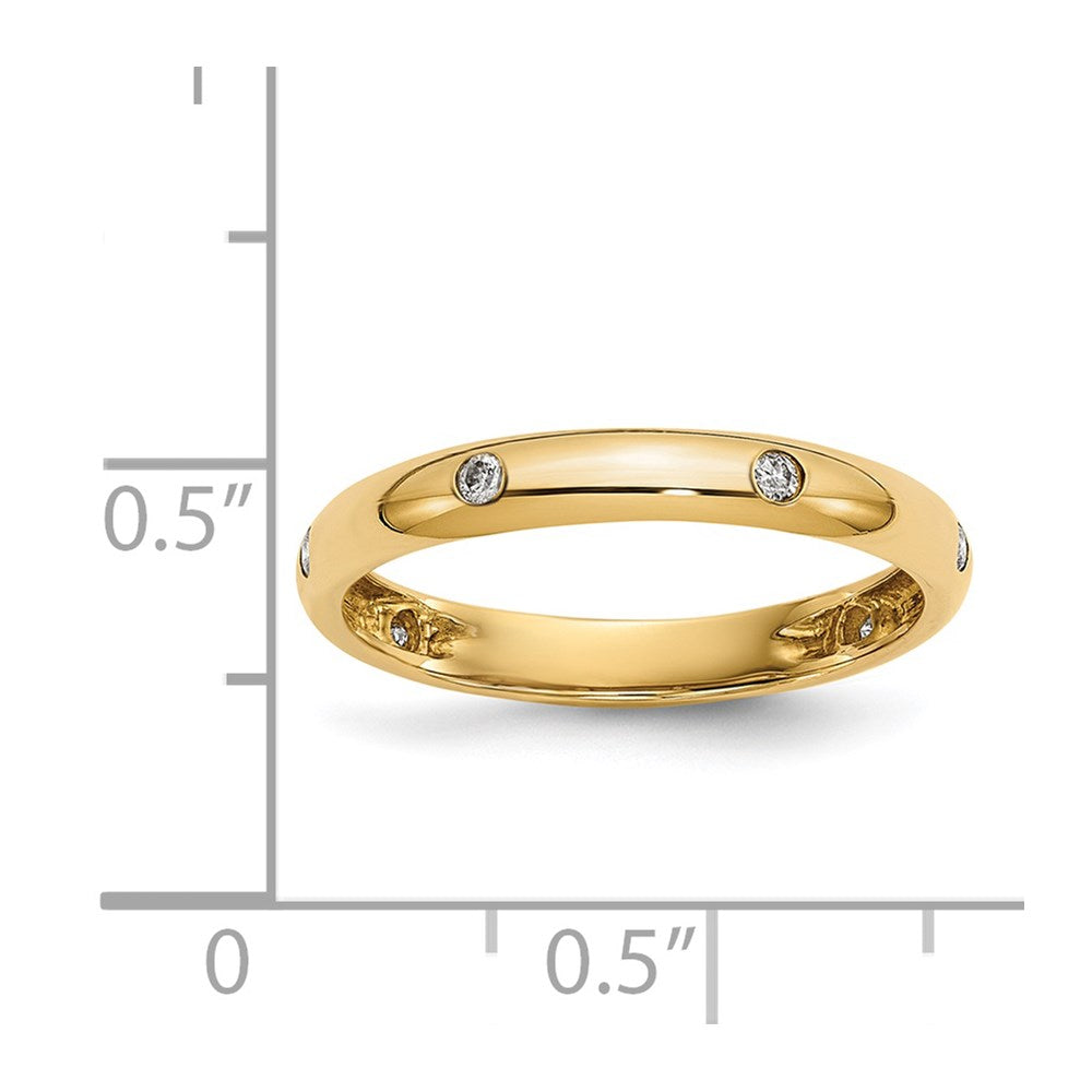 14K Yellow Gold 6-stone Real Diamond Band