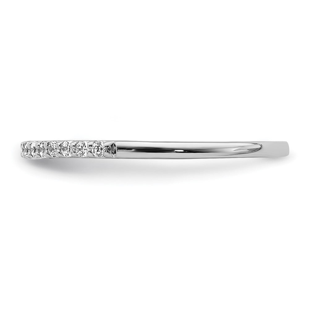14k White Gold Real Diamond Band