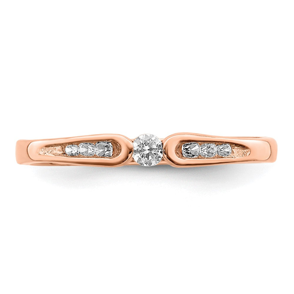 14k Rose Gold Real Diamond Ring
