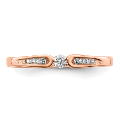 14k Rose Gold Real Diamond Ring