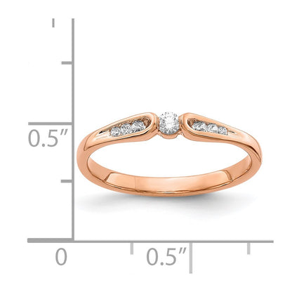 14k Rose Gold Real Diamond Ring