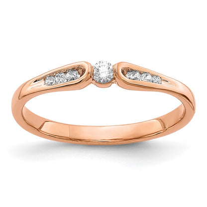 14k Rose Gold Real Diamond Ring
