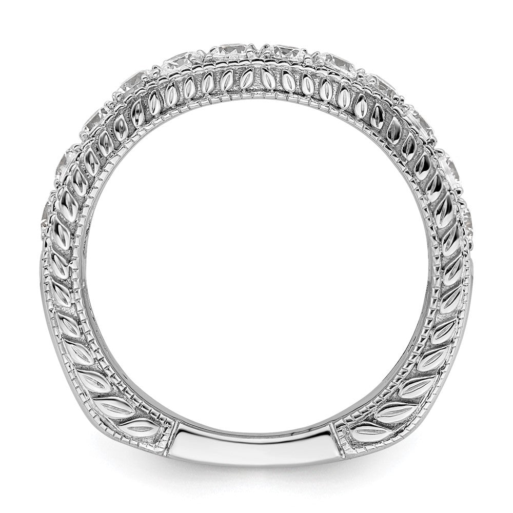 14k White Gold Real Diamond Wedding Band