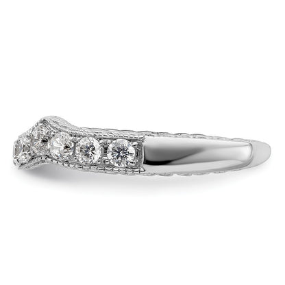 14k White Gold Real Diamond Wedding Band