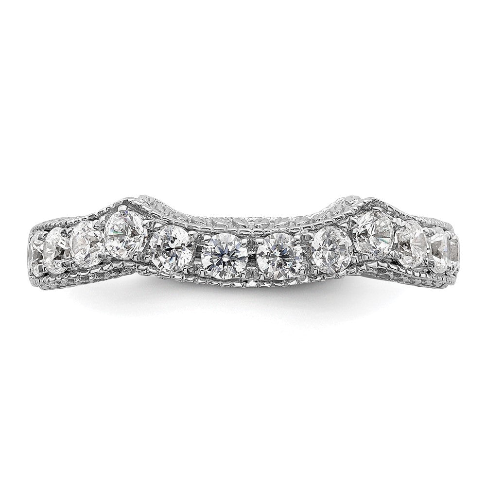 14k White Gold Real Diamond Wedding Band