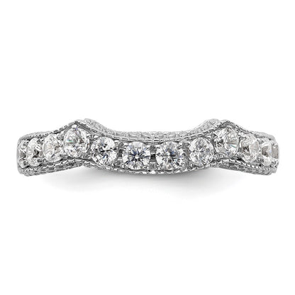 14k White Gold Real Diamond Wedding Band