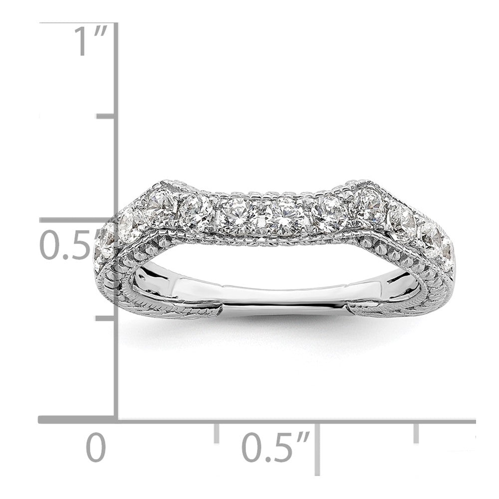 14k White Gold Real Diamond Wedding Band
