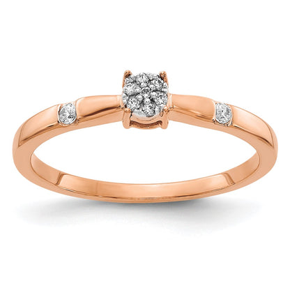 14k Rose Gold Real Diamond Cluster Ring