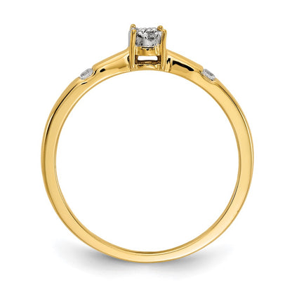 14K Yellow Gold Real Diamond Cluster Ring