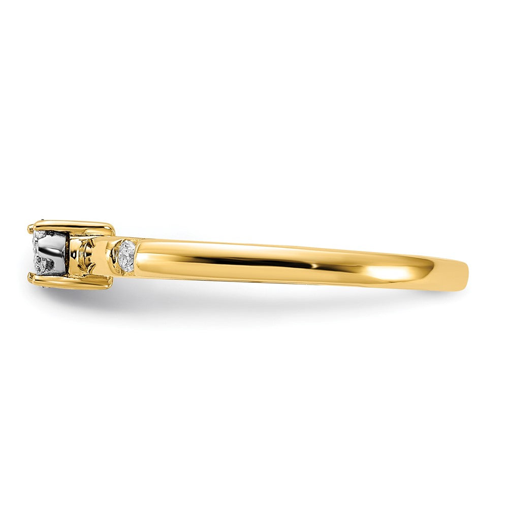 14K Yellow Gold Real Diamond Cluster Ring
