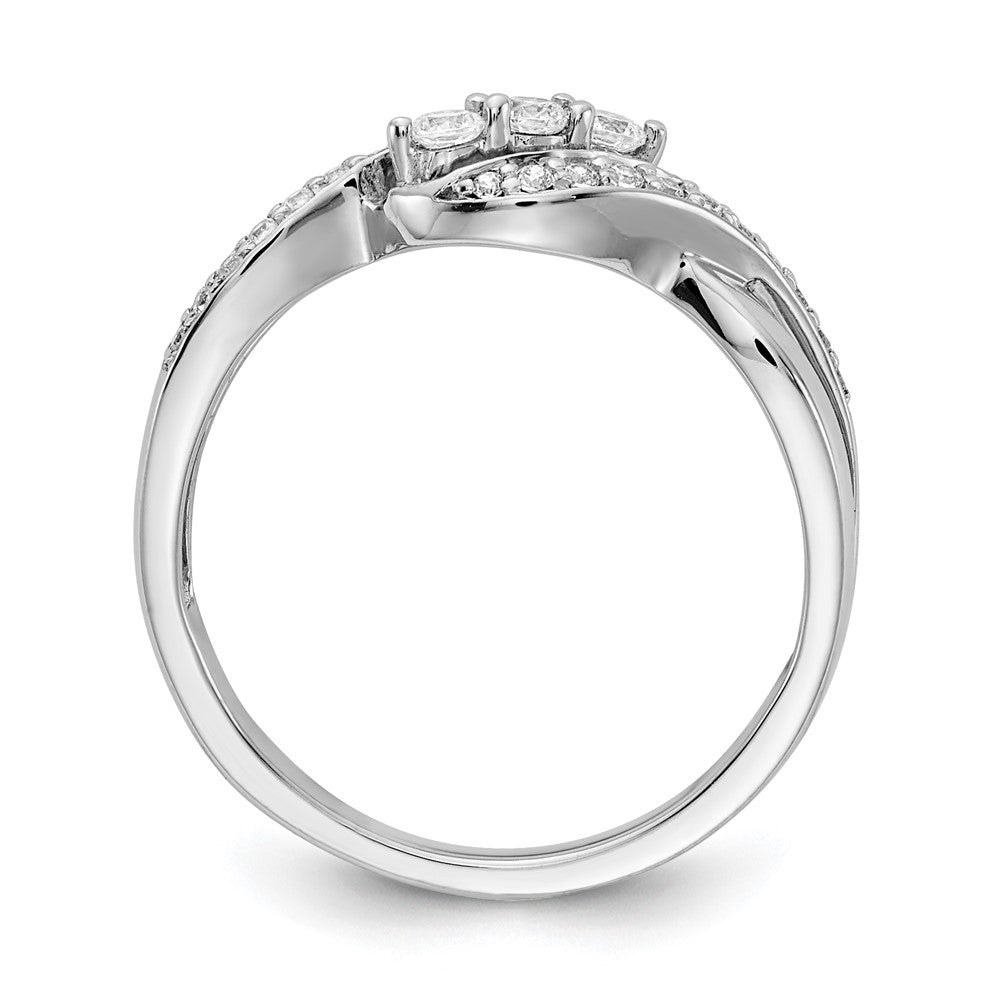 14k White Gold Real Diamond Fashion Ring