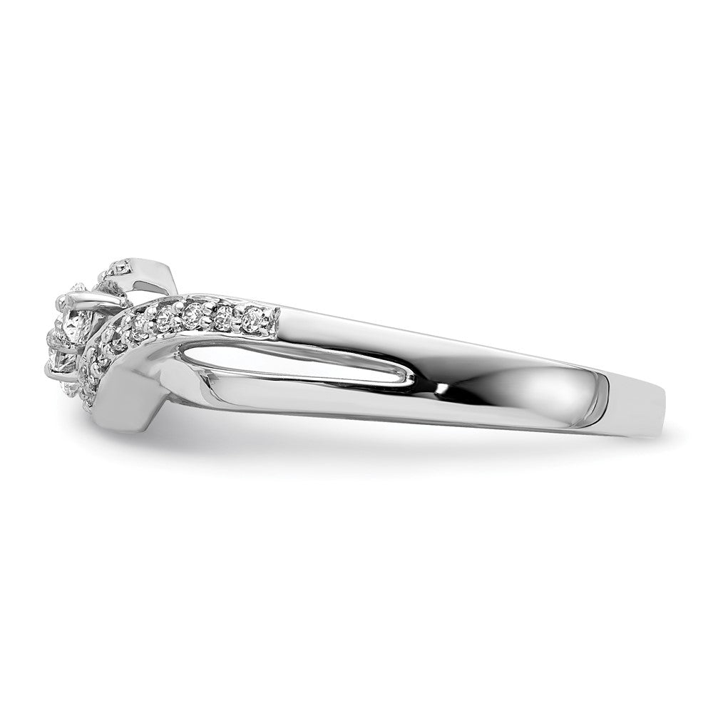14k White Gold Real Diamond Fashion Ring